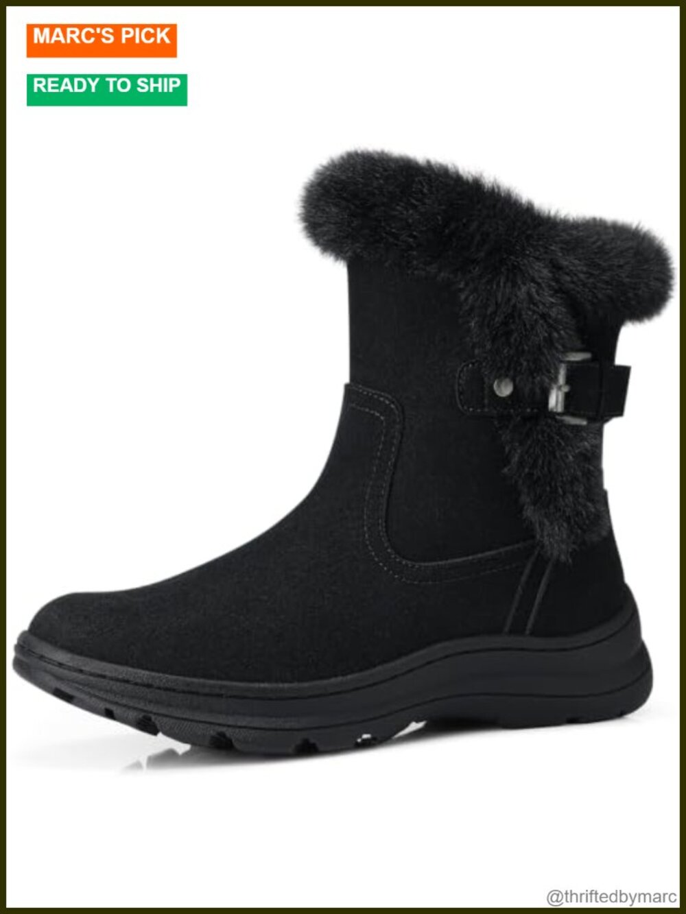 Warm Fur Lined Ankle Winter Snow Boots for Women